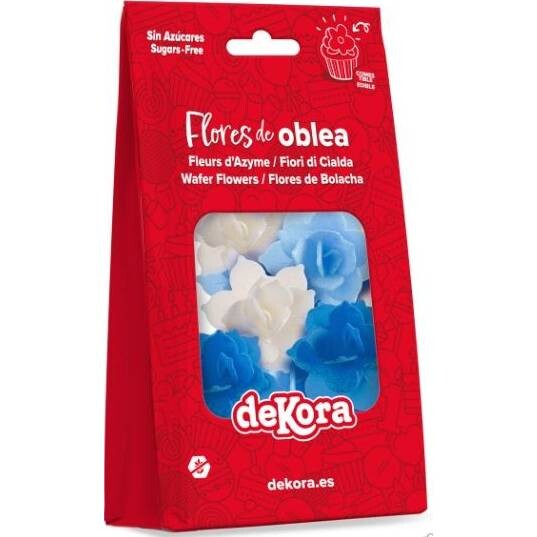 Jedlé květy - modré a bílé 8 ks - Dekora