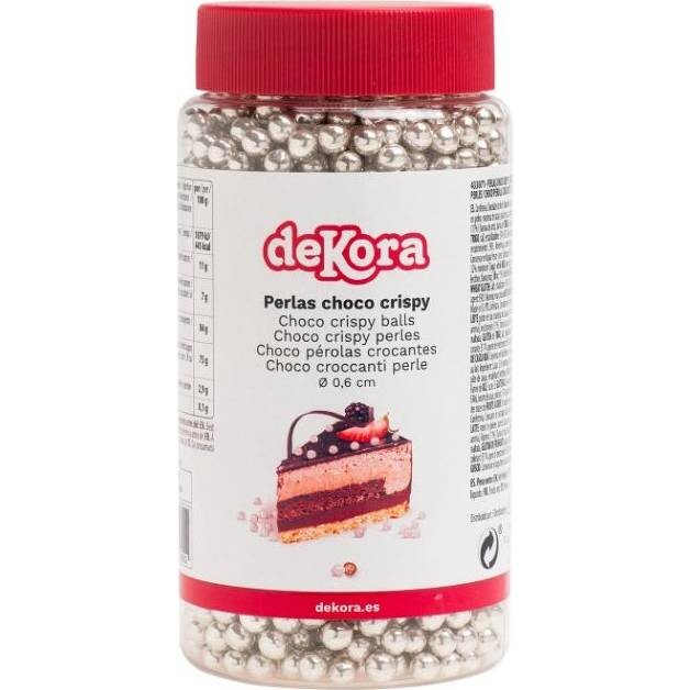 Čokoládové perly stříbrné O 0,5 mm 350g - Dekora