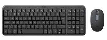 Logitech MK250 US set klávesnice a myši světle šedá