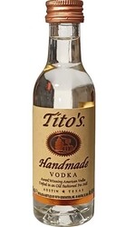 Vodka Tito’s Handmade 40% 50ml miniatura