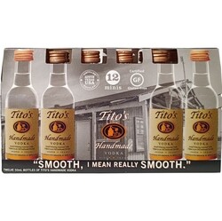 Vodka Tito’s Handmade 40% 50ml x12 miniatur