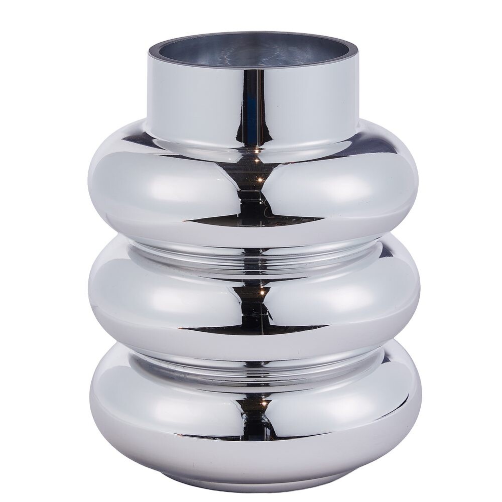 HOOP Váza 20 cm - stříbrná