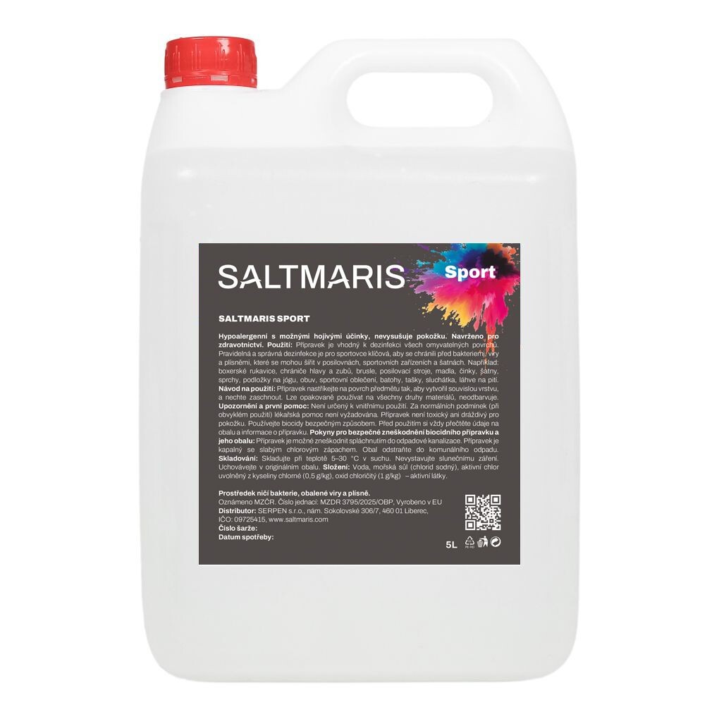 SALTMARIS Sport Black 5000 ml, hypoalergenní likvidátor zápachu z mořské soli