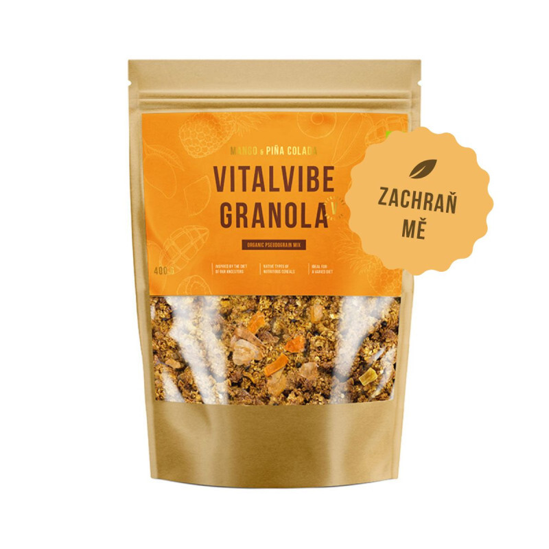 Granola Mango & Piňacolada BIO, ZACHRAŇ MĚ Vitalvibe