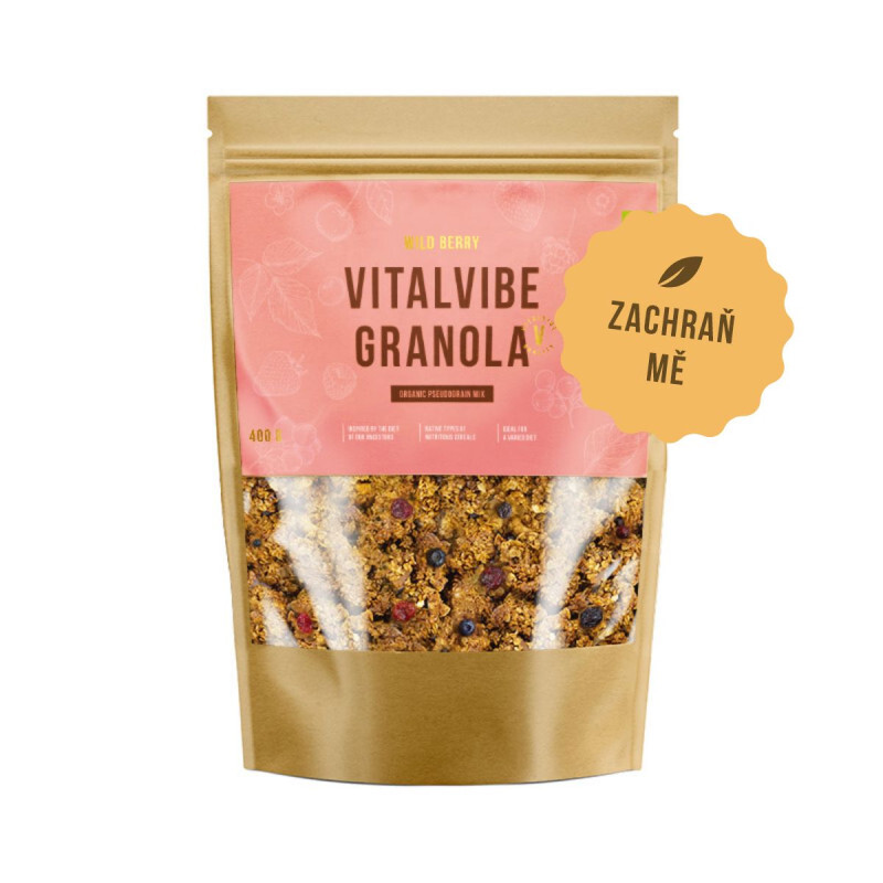Granola Wild Berry BIO, ZACHRAŇ MĚ Vitalvibe
