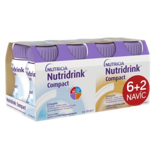 Nutridrink Compact 6+2 (Neutral + Káva) 8× 125ml