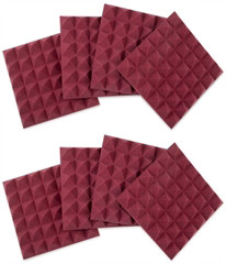Gator Frameworks 12x12 Acoustic Pyramid Panel Burgundy 8 Pack
