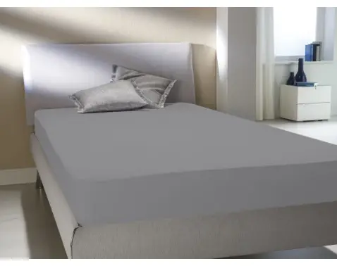 Prostěradlo Flanel 90x200x30 cm, stříbrné