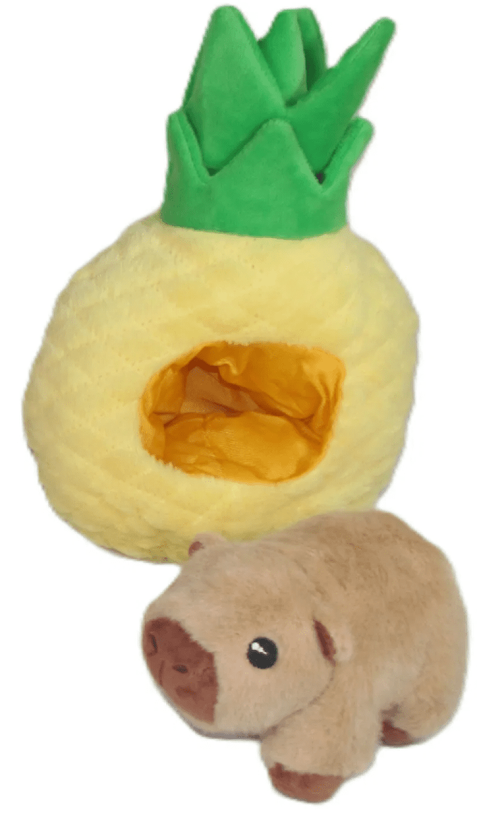 Plyšák Kapybara v pelíšku ananas – 30 cm