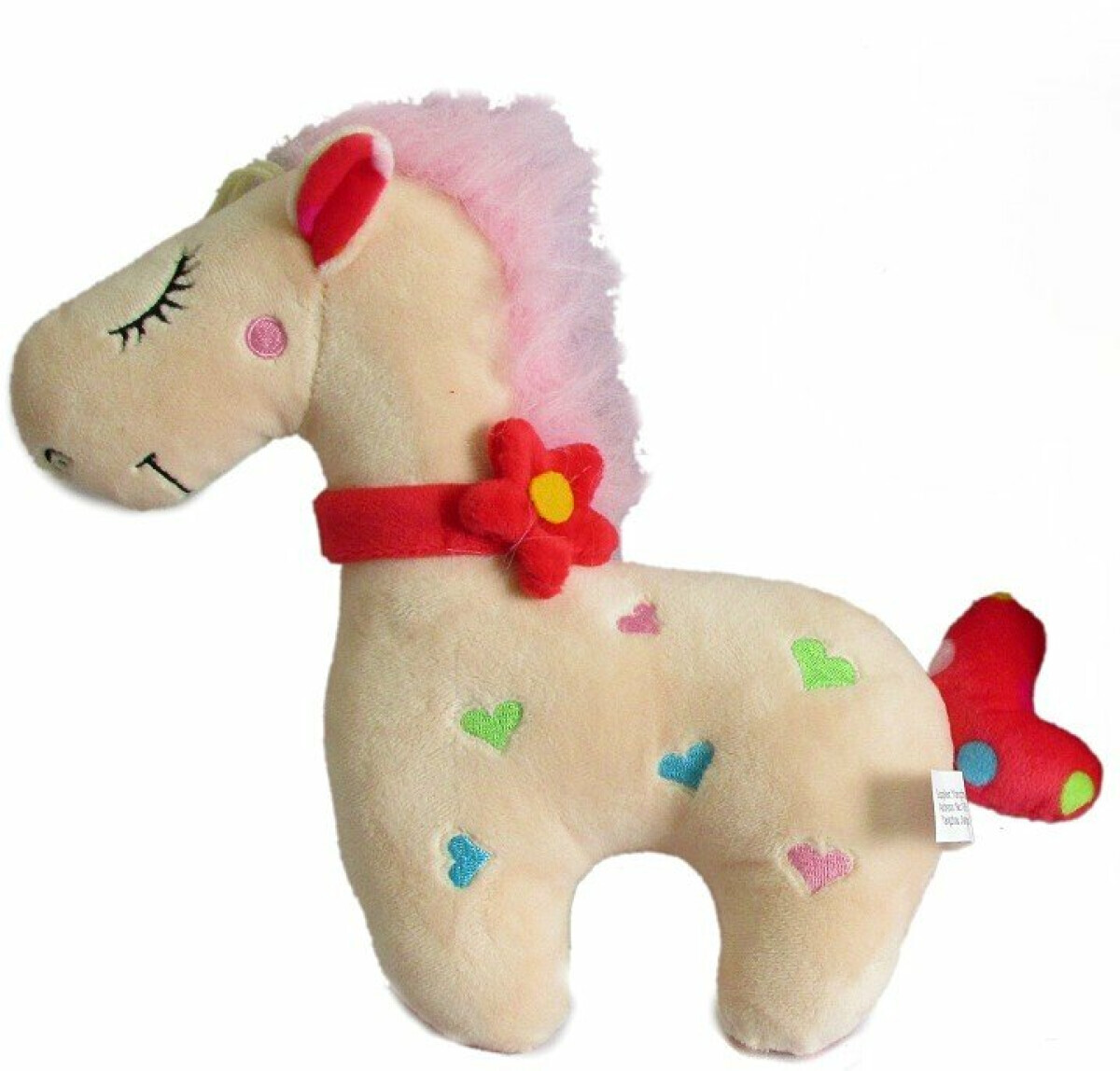 Koník s chrastítkem růžový – 26 cm