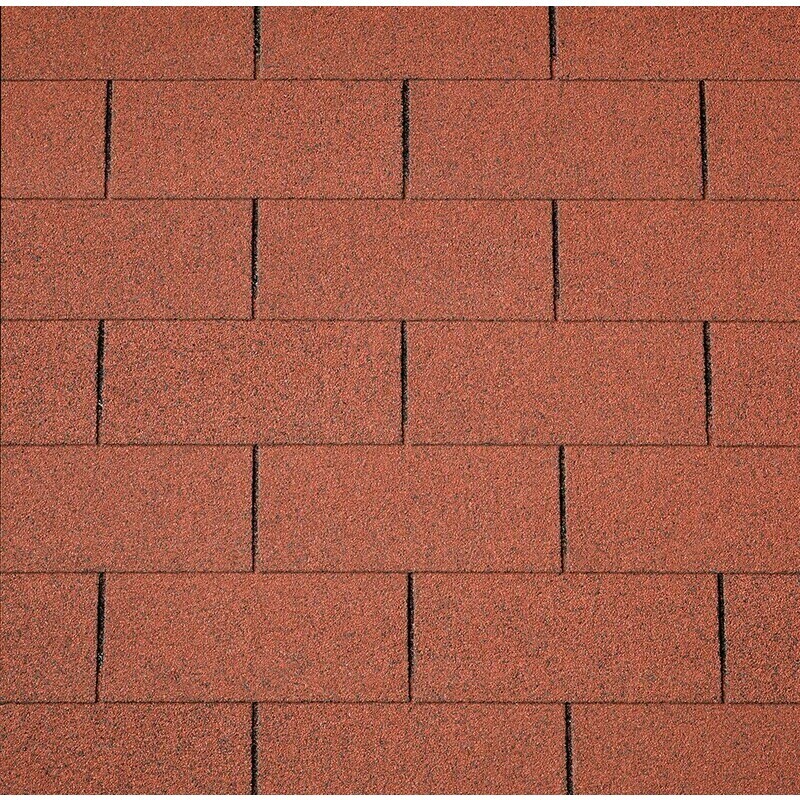 Šindel asfaltový IKO 2.0 Superglass 10 cihlově červená 2,0 m2