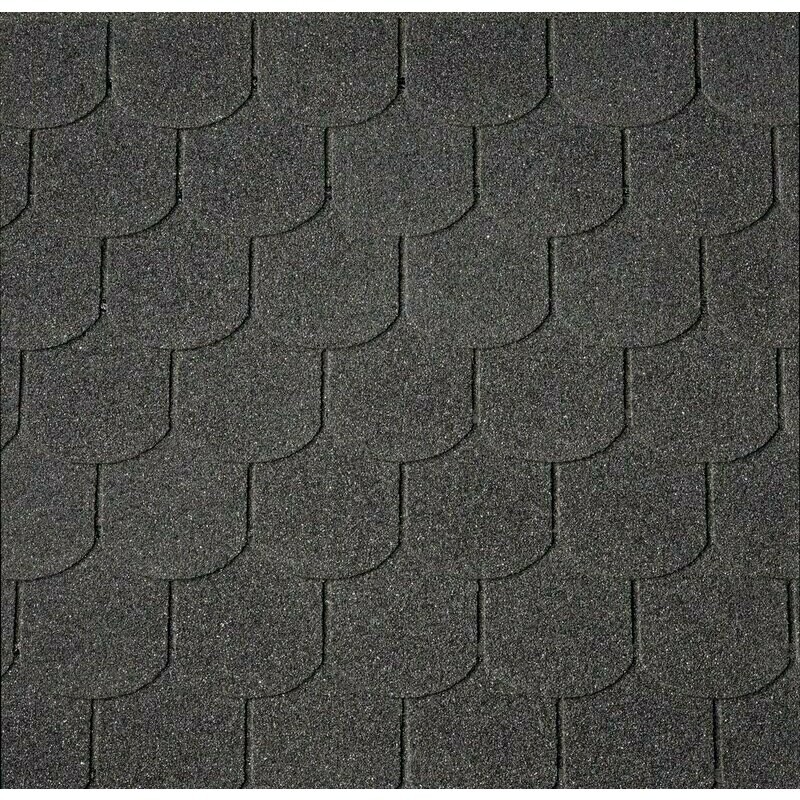 Šindel asfaltový IKO 2.0 Superglass Biber 01 Černá 2,0 m2