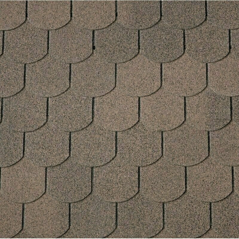 Šindel asfaltový IKO 2.0 Superglass Biber 07 Podvojná hnědá 2,0 m2