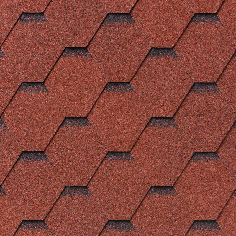 Šindel asfaltový IKO 2.0 ArmourShield Plus 20 Červená ultra 2,0 m2