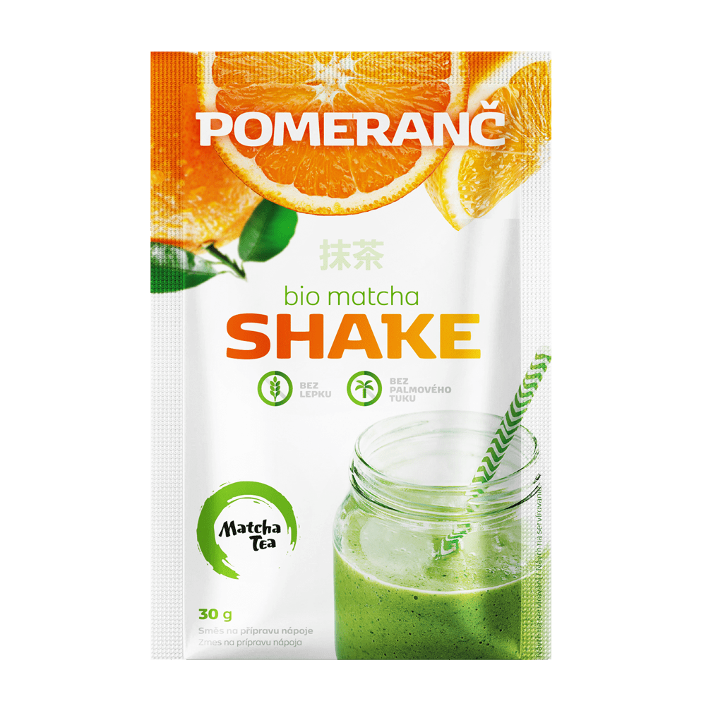 Amylon Bio Matcha Shake pomeranč 30 g