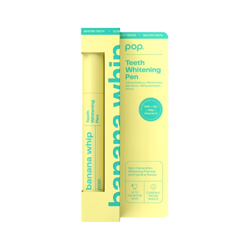 Pop Teeth Whitening Pen Banana Whip, bělicí pero banánové, 4 ml