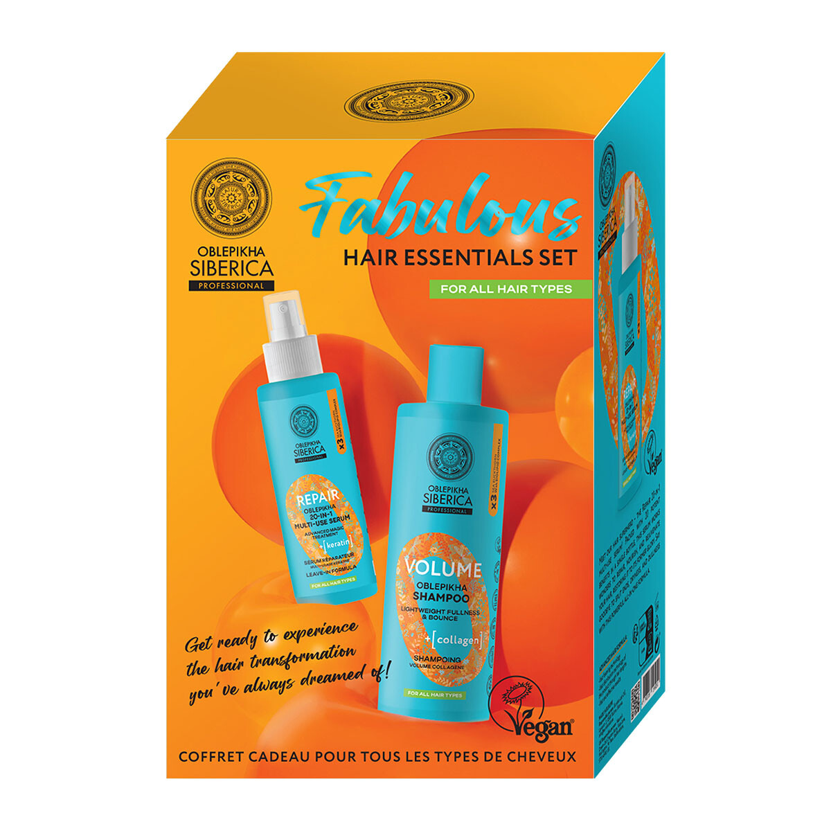 Natura Siberica Dárková sada pro nádherné vlasy 400/200