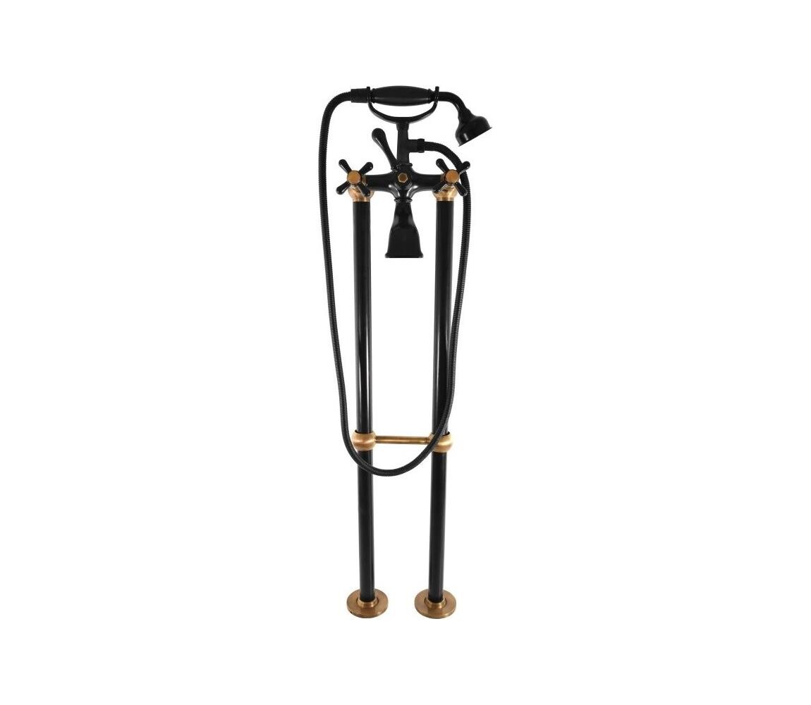 RAV Slezák MK150.5/2CMATSM - Vanová sada s baterií MORAVA RETRO černá/mosaz MK150.5/2CMATSM