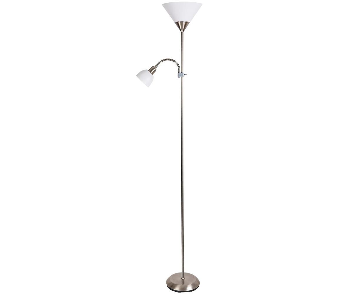 Brilagi - Stojací lampa ARIANA 1xE27/100W/230V + 1xE14/25W matný chrom 63052