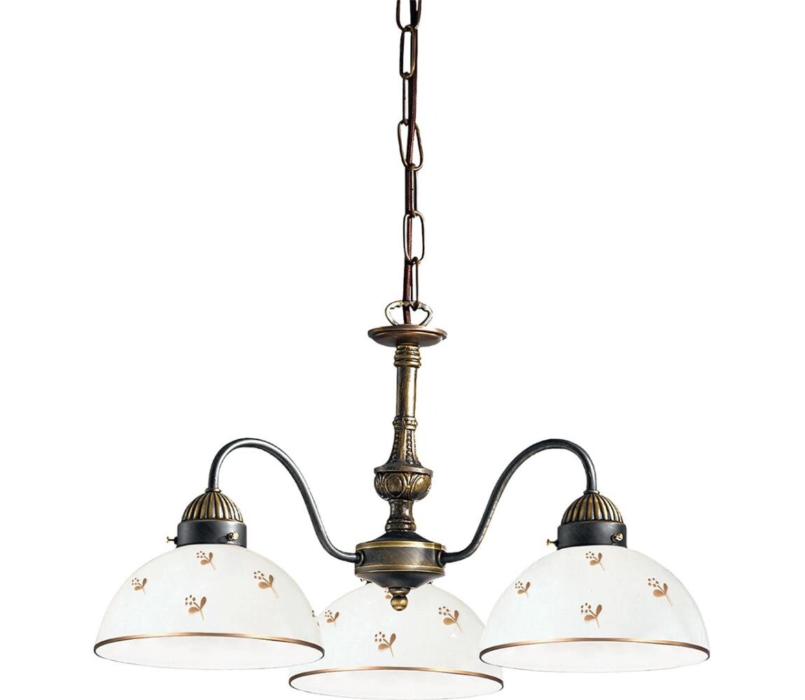 Kolarz 731.83.170 - Lustr na řetězu NONNA 3xE27/75W/230V květiny rose gold 731.83.170