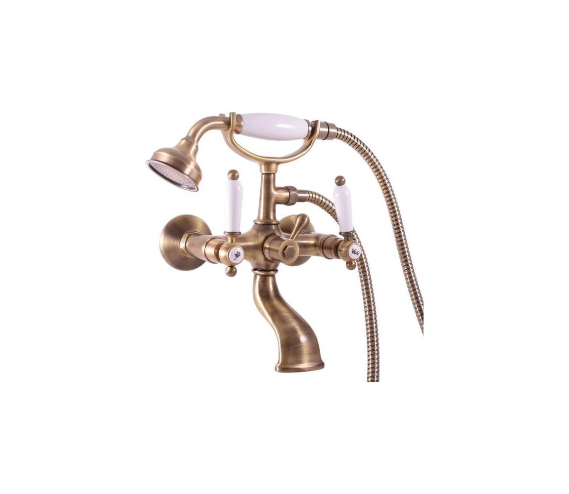 RAV Slezák MK559.5/2SM - Vanová sada s baterií MORAVA RETRO stará mosaz MK559.5/2SM