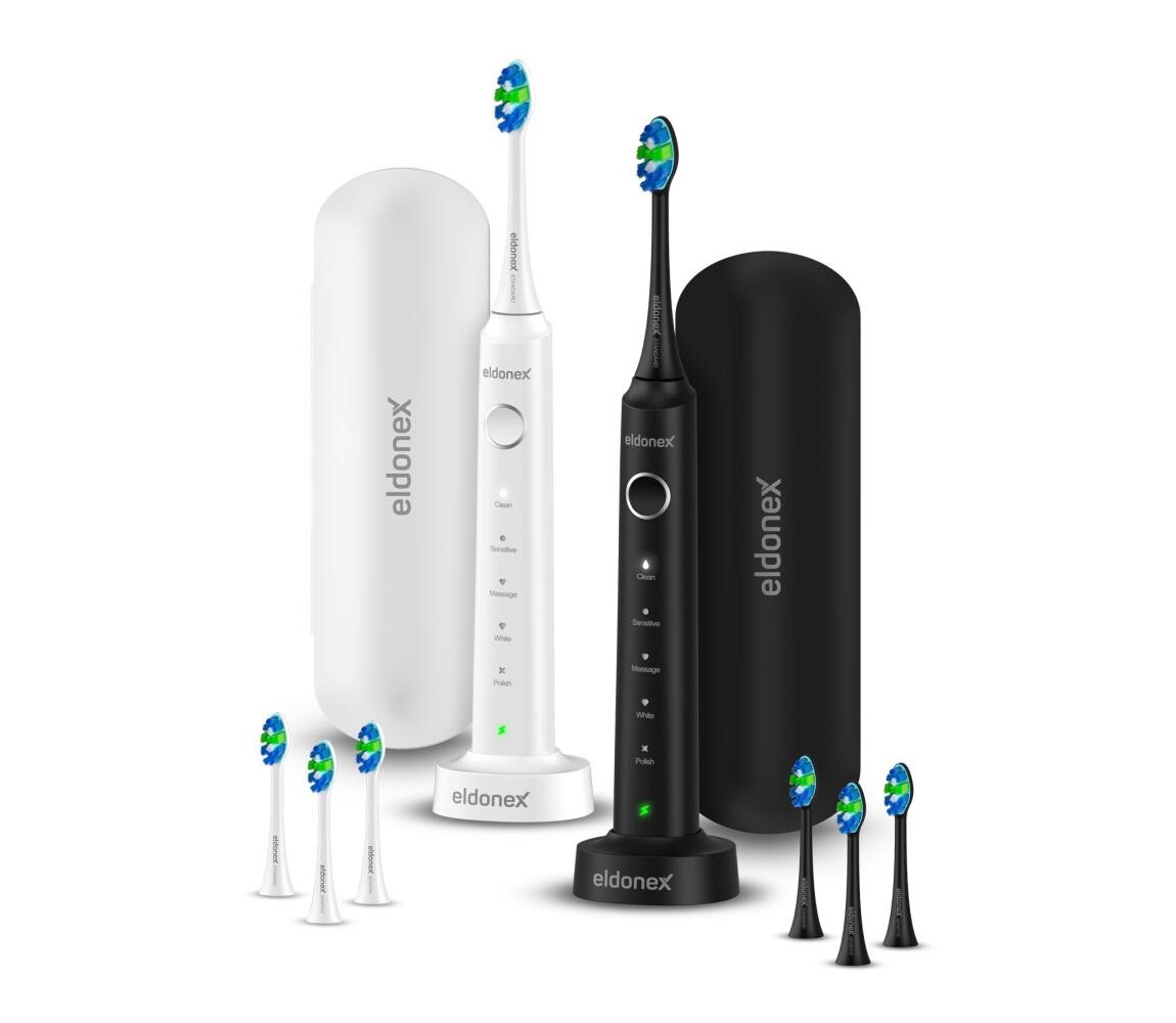 ELDONEX ETB-1010-BW- SADA 2x ký kartáček Pro DuoPack IPX7 černá + bílá ETB-1010-BW