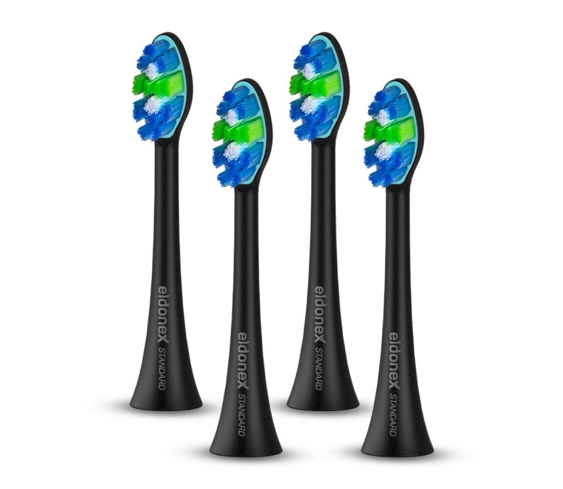 ELDONEX ETB-0001-BK-SADA 4x Náhradní hlavice STANDARD pro kartáček Pro čer. ETB-0001-BK