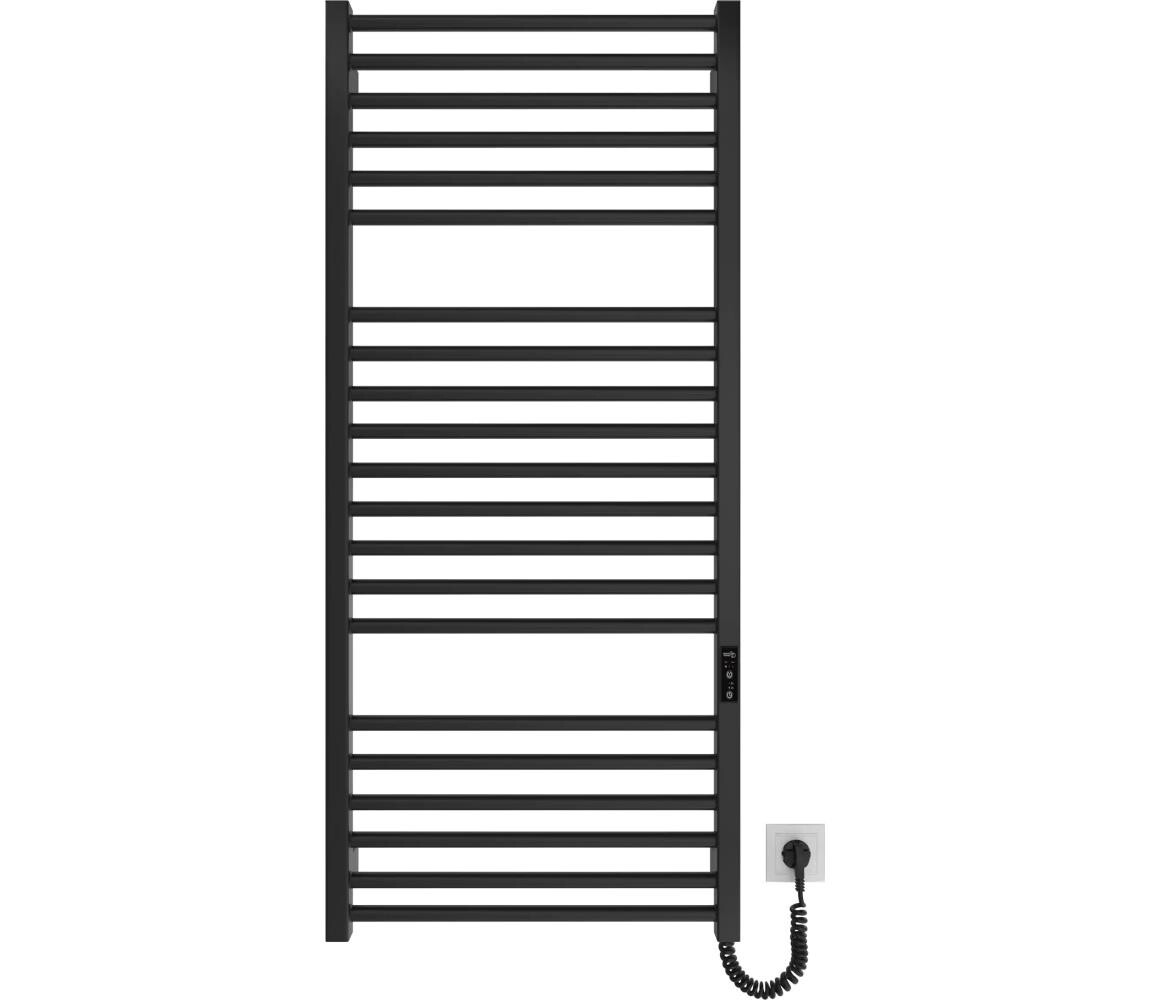 Mario-Radiators Koupelnový žebříkový radiátor HF DERBY 255W/230V 117x53 cm černá 6.1.0404.06.BM