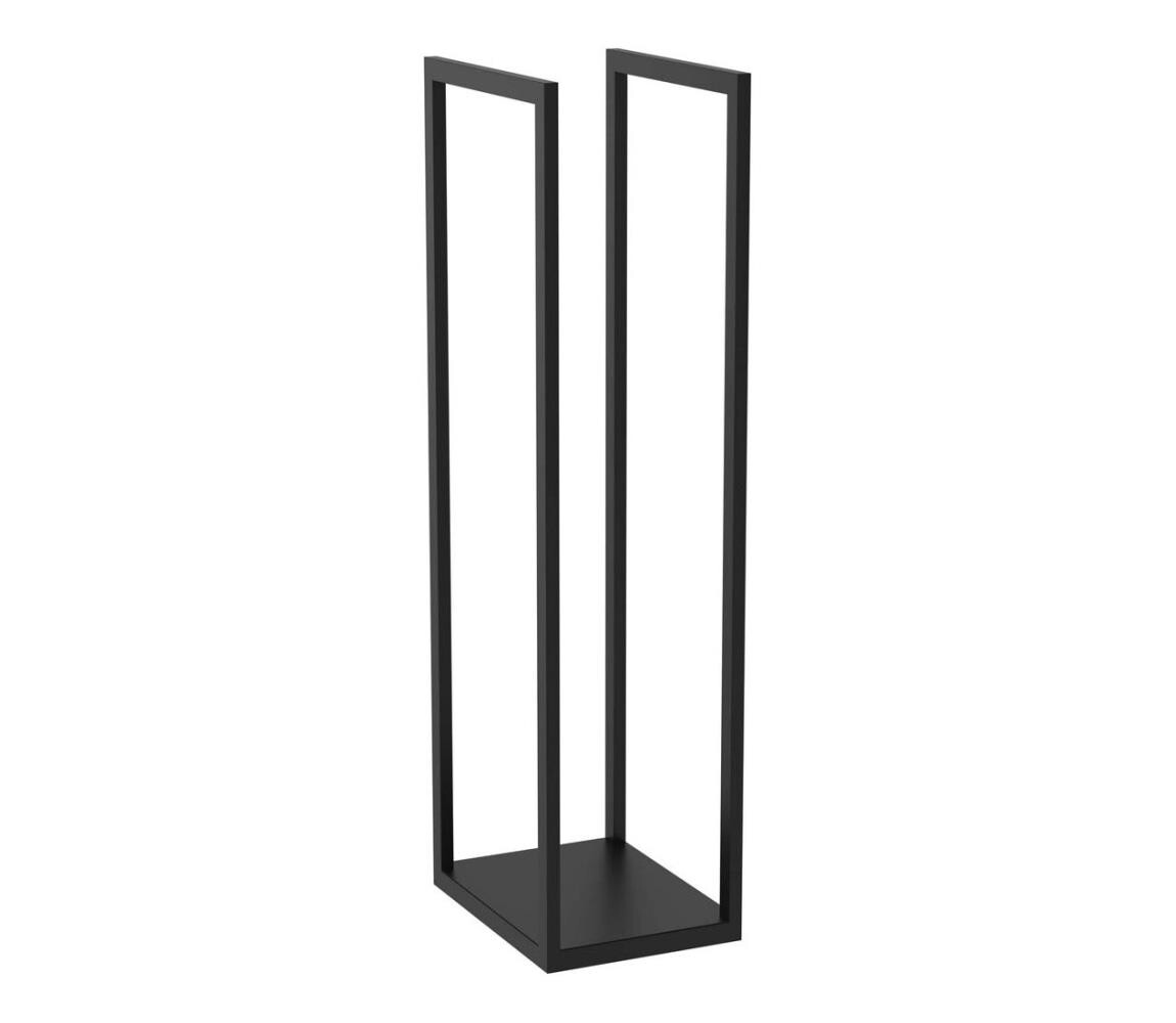 Kovový stojan na dřevo 120x40 cm černá 9897