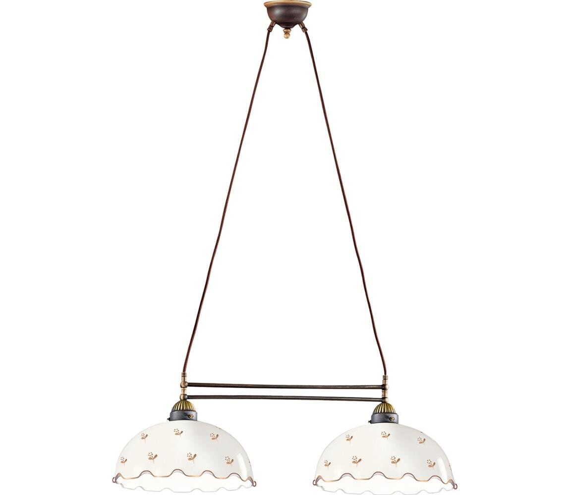 Kolarz 731.82.161 - Lustr na lanku NONNA 2xE27/75W/230V květiny rose gold 731.82.161