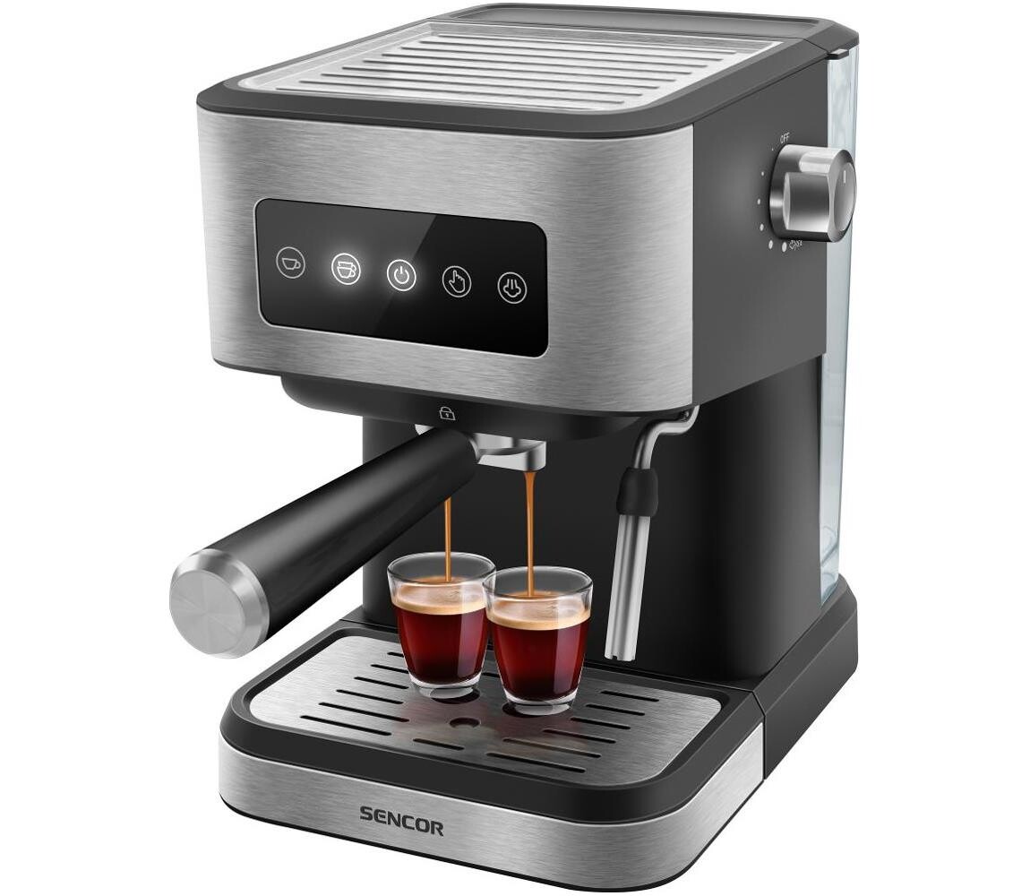 Sencor - Pákový kávovar espresso 1050W/230V černá/matný chrom 41018329
