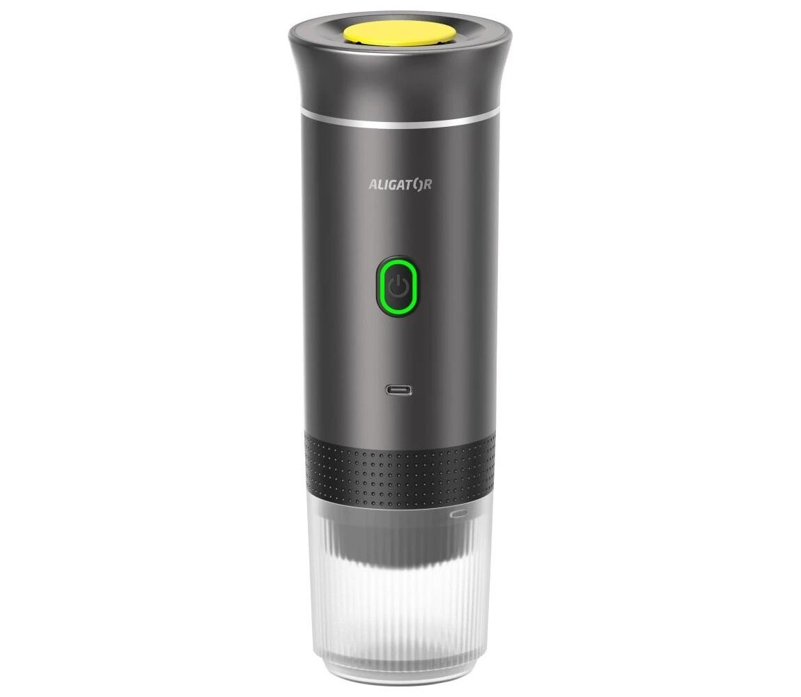 Aligator ACM002 - Cestovní nabíjecí kávovar PortaCaffé 3v1 72W/7500 mAh šedá ACM002