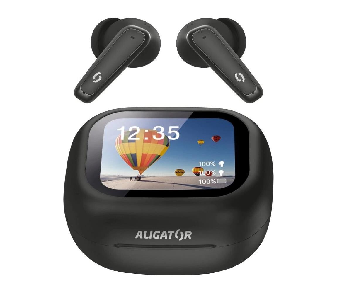 Aligator ATR10BK- Bezdr. sluchátka s překlad. 2v1 Pods Translate 470 + 2x 40 mAh ATR10BK