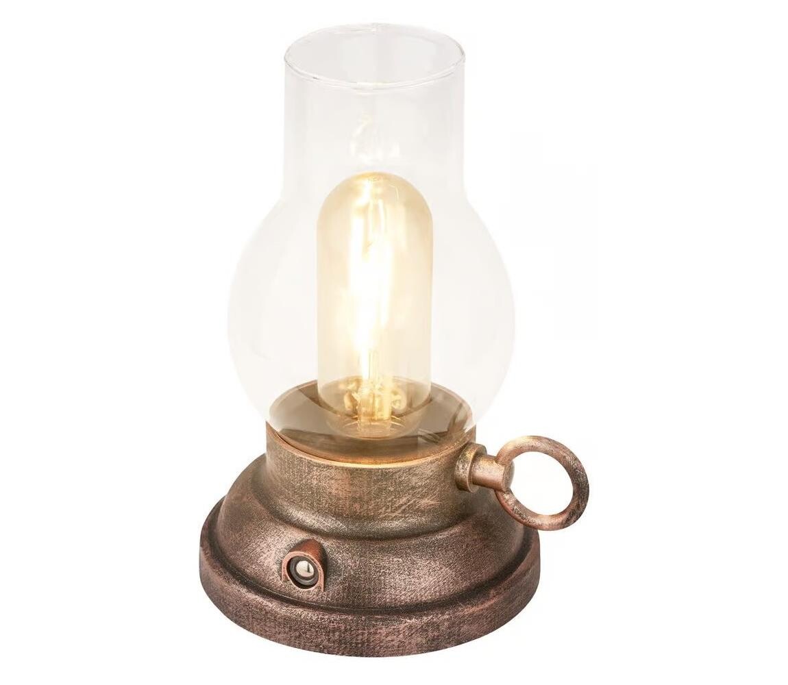 Brilo - LED Stm. ven. nab. stolní lampa KANEA LED/1,5W/5V IP44 1200mAh bronzová 7575013