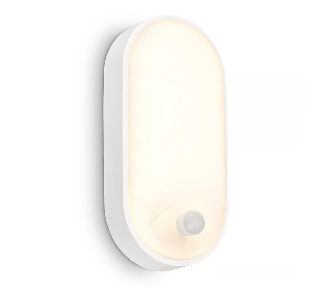 Brilo - LED Venkovní nástěnné svítidlo se senzorem RUCH LED/12W/230V IP65 bílá 3830016