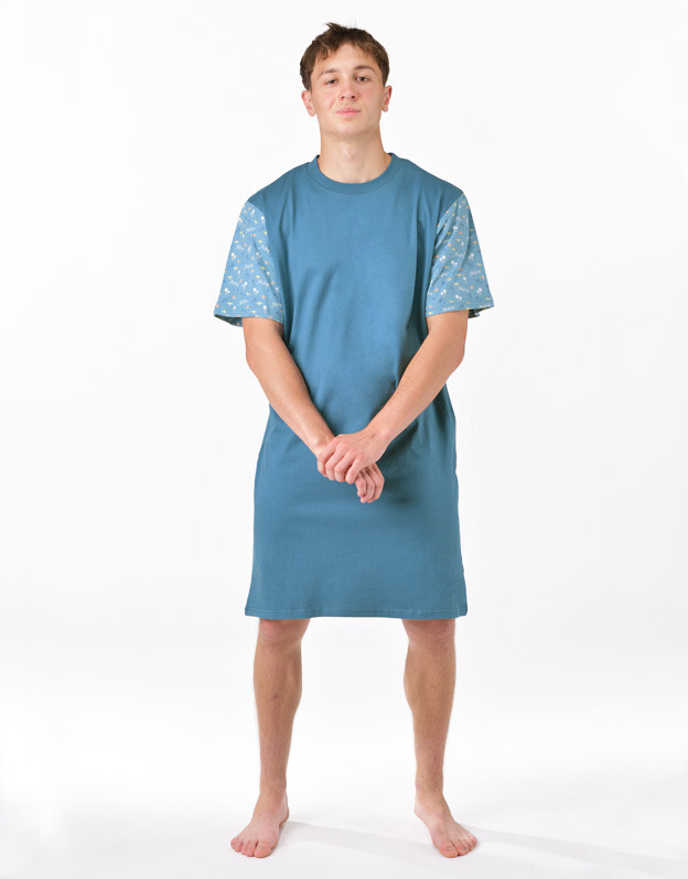 Pánská noční košile Gino modrá (79202-MGADxA) XL