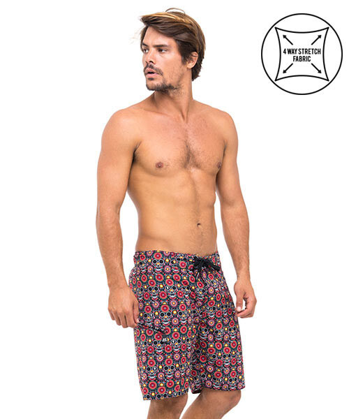 Pánské plavky 69SLAM FLOWER SKULL (SSNFKS-PM) 30