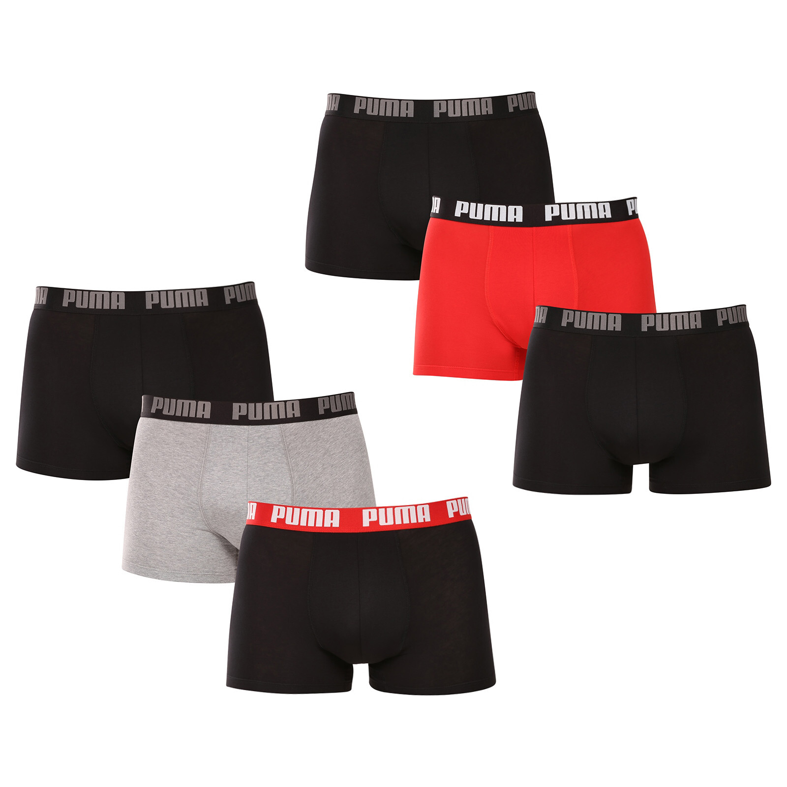 6PACK pánské boxerky Puma vícebarevné (701227792 003) XXL, trenky / trenýrky