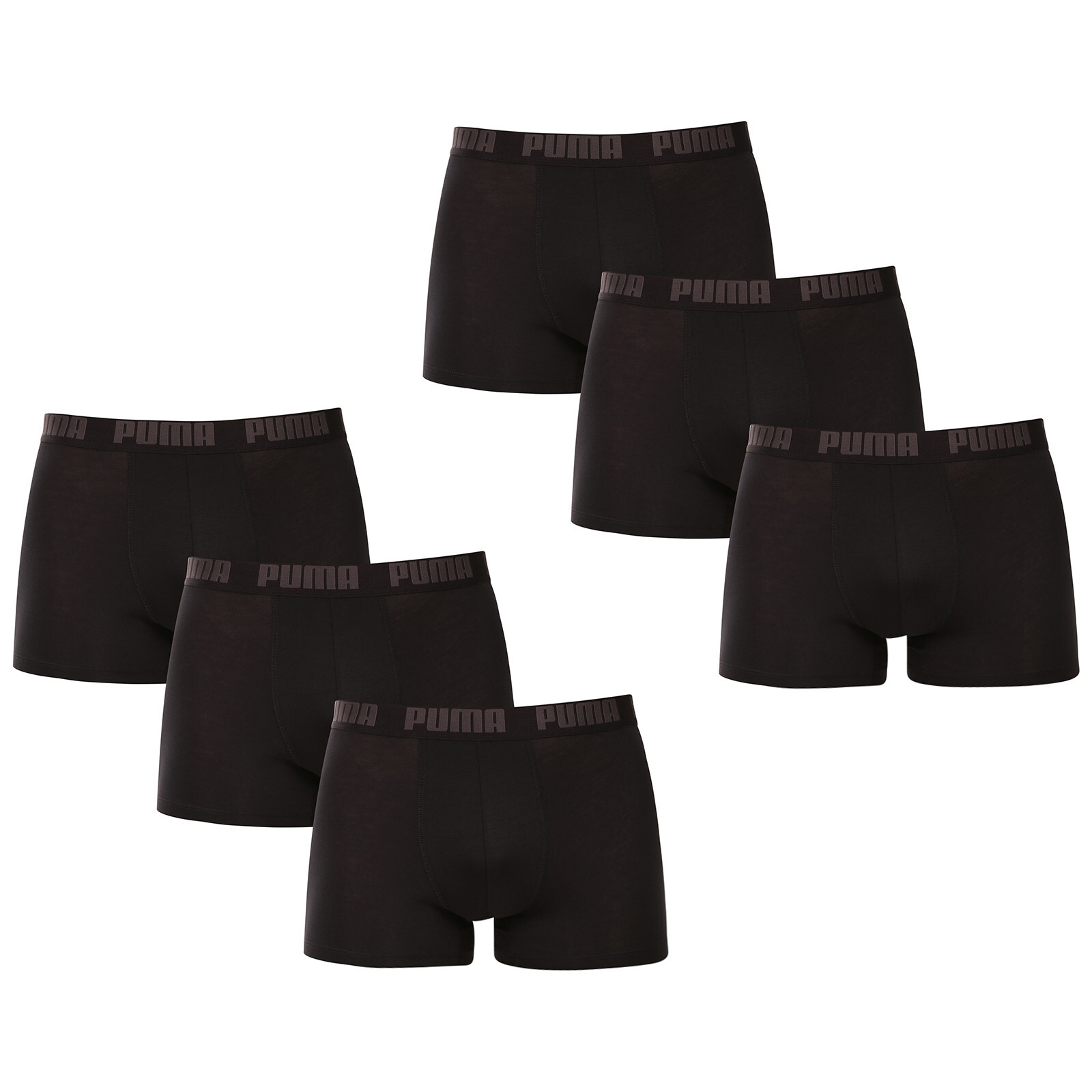 6PACK pánské boxerky Puma černé (701227792 001) M, trenky / trenýrky