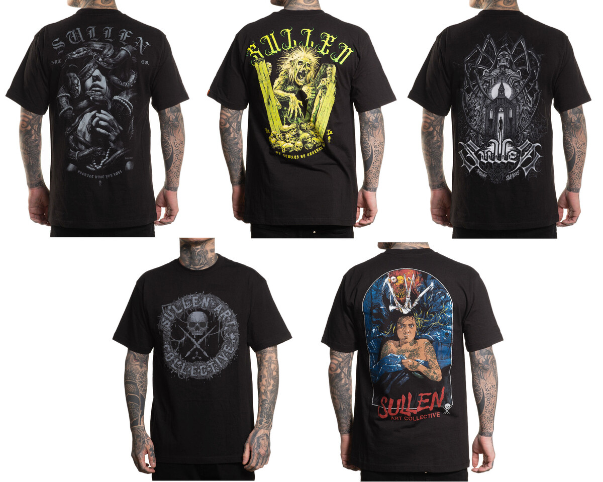 dárková krabička (tričko pánské 5 kusů) SULLEN - NIGHTMARE COLLECTION 25 M