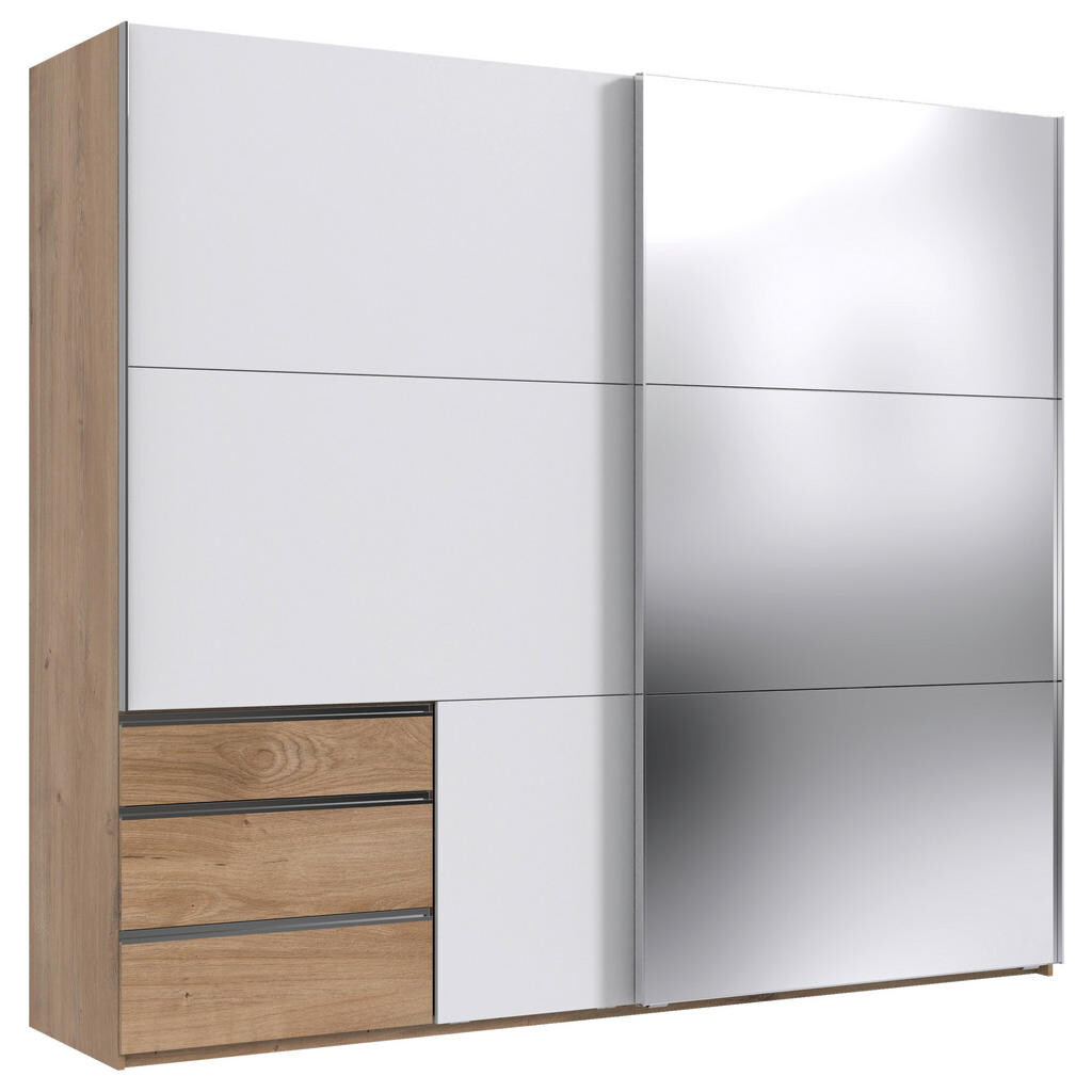 MID.YOU SKŘÍŇ S POSOUVACÍMI DVEŘMI, bílá, barvy dubu, 250/216/65 cm