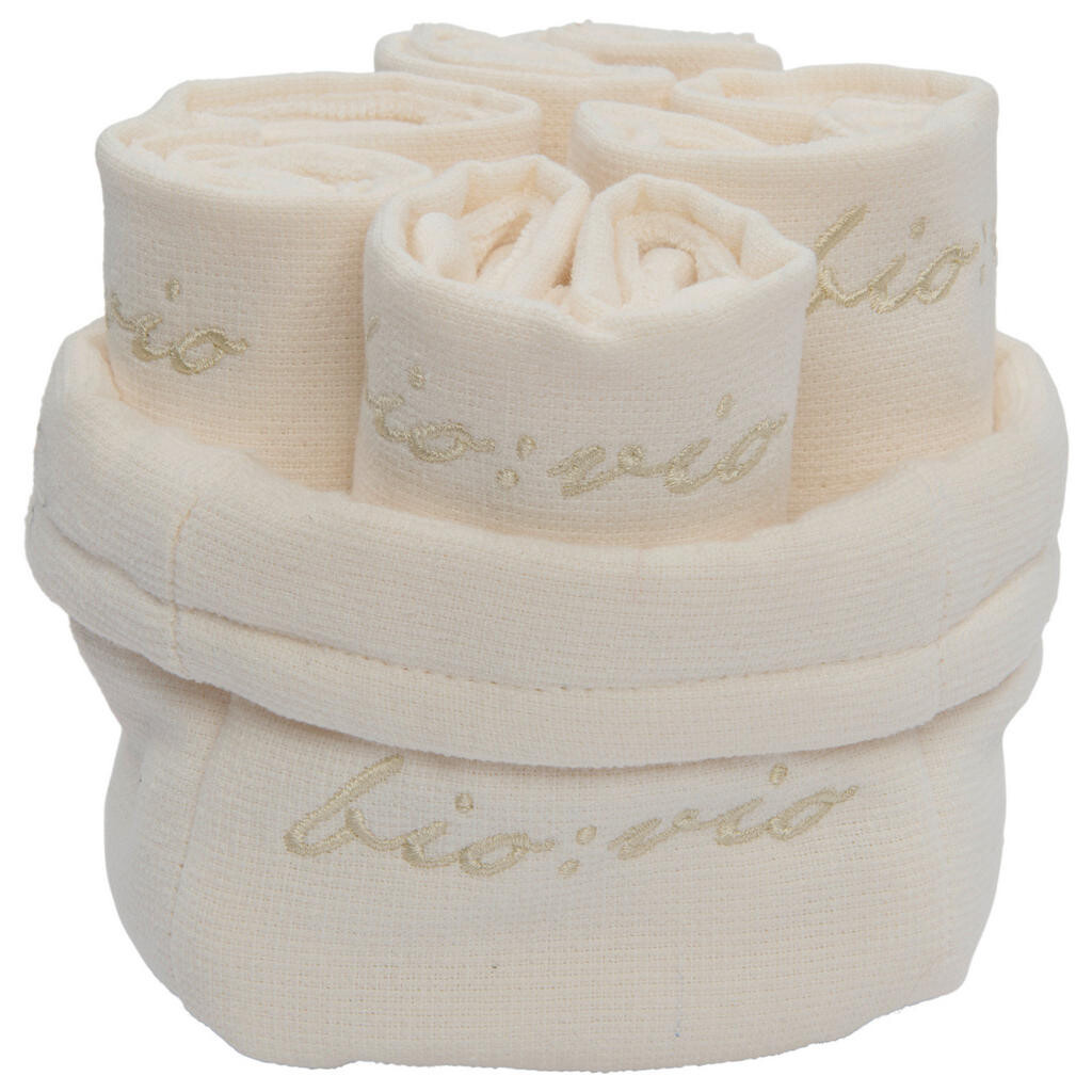 Bio:Vio SADA RUČNÍKŮ NA OBLIČEJ, 30/30 cm, bílá