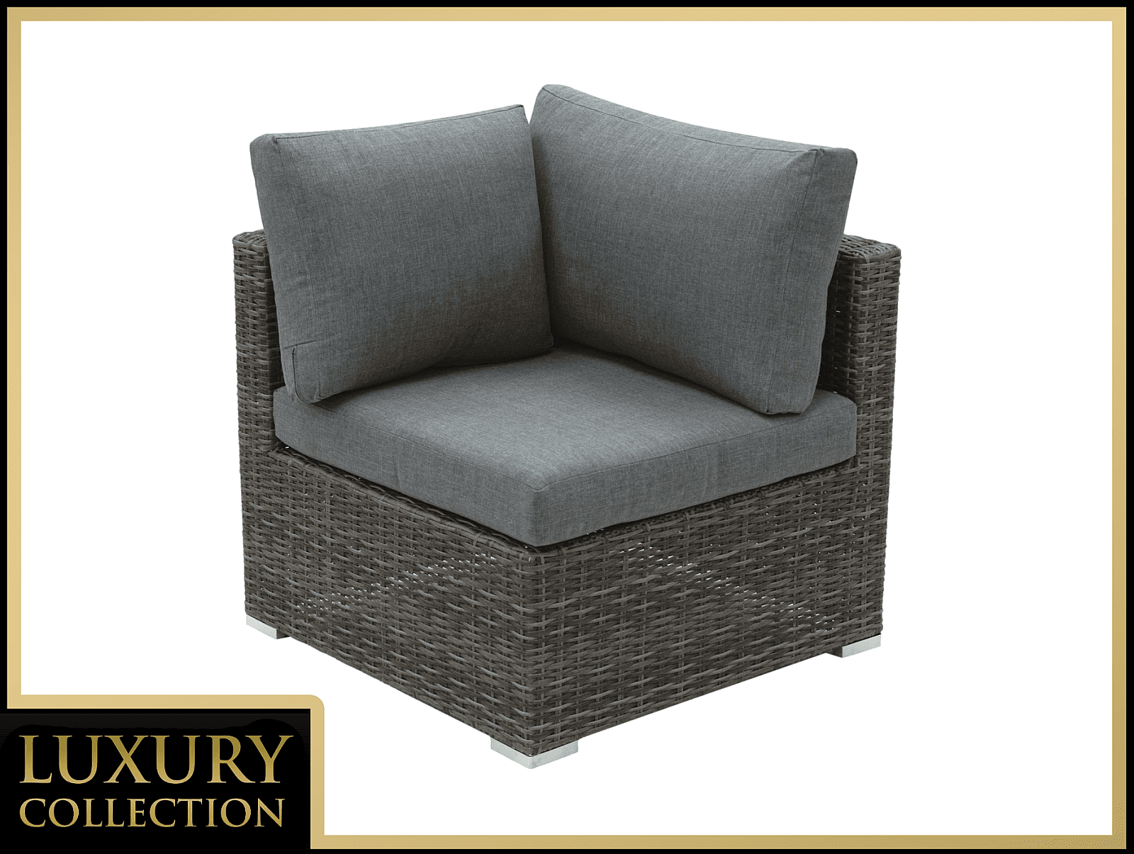 DEOKORK Ratanový rohový díl MALIBU (šedá)