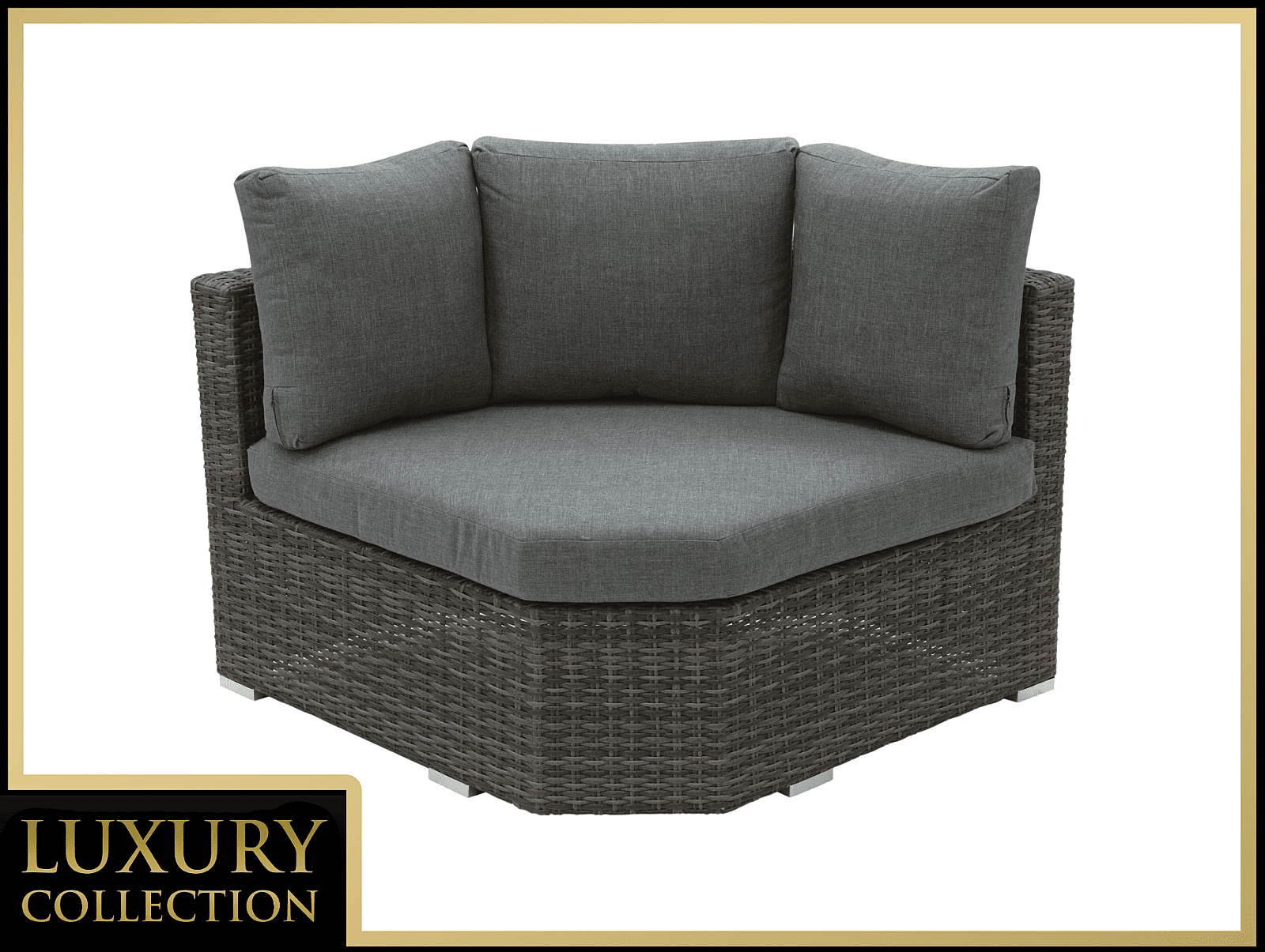 DEOKORK Ratanový rohový díl velký MALIBU (šedá)