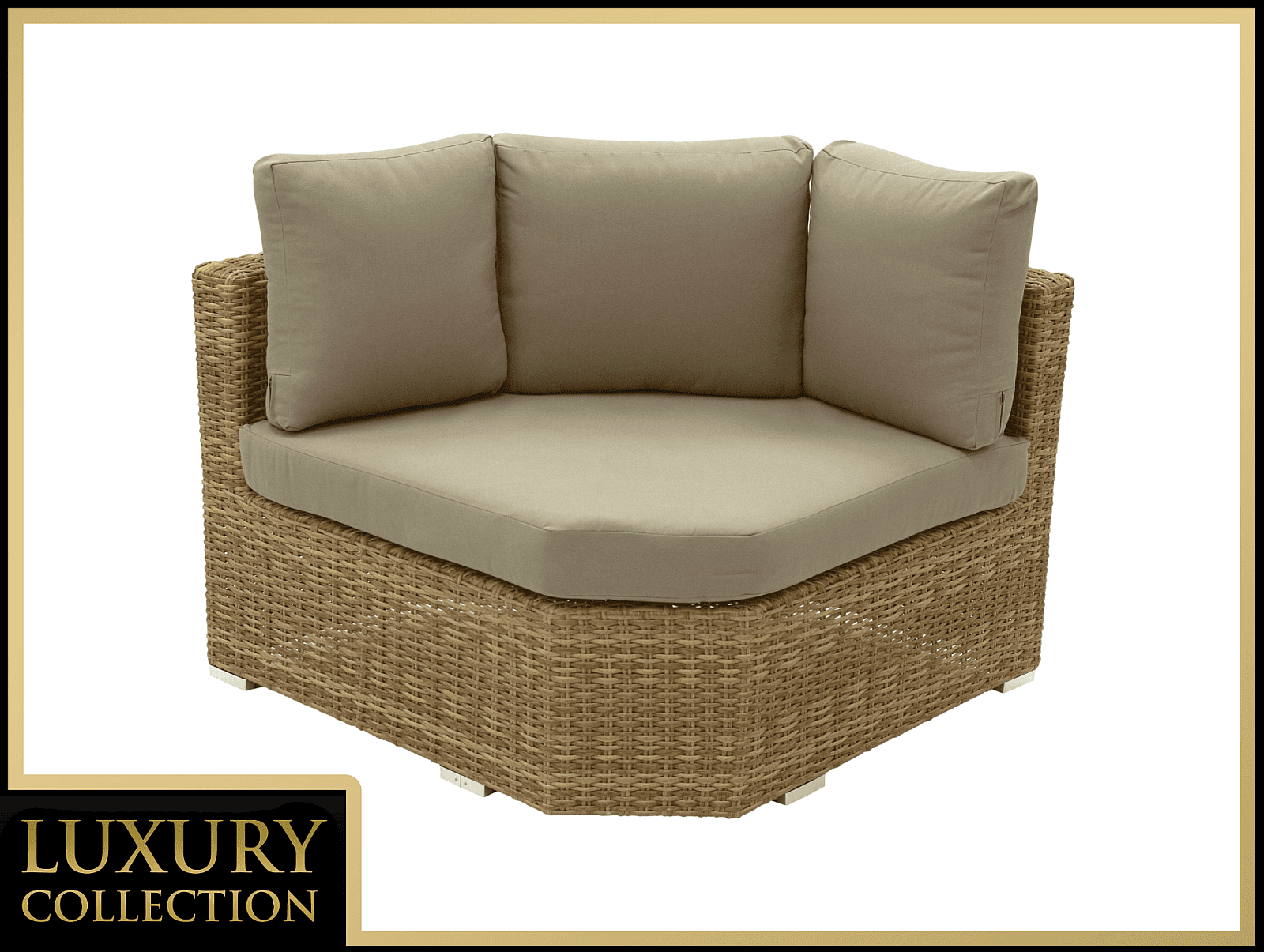 DEOKORK Ratanový rohový díl velký MALIBU (béžovo-hnědá)