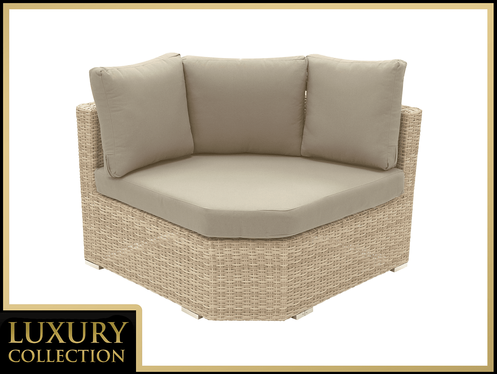 DEOKORK Ratanový rohový díl velký MALIBU (cappuccino)