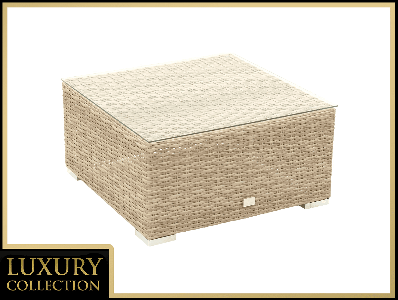 DEOKORK Ratanový stolek/taburet MALIBU (cappuccino)