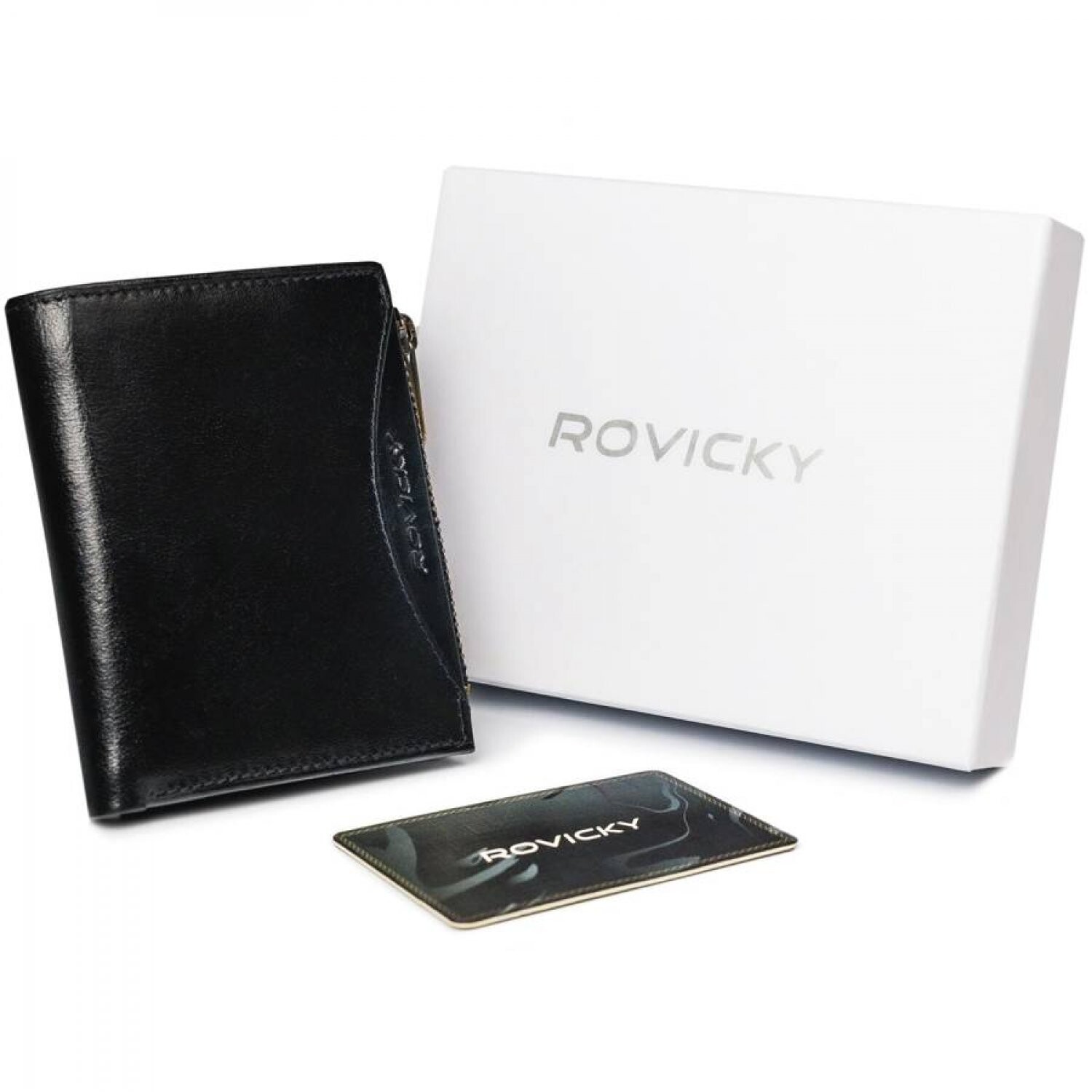 Pánská kožená peněženka černá - Rovicky Carlos černá