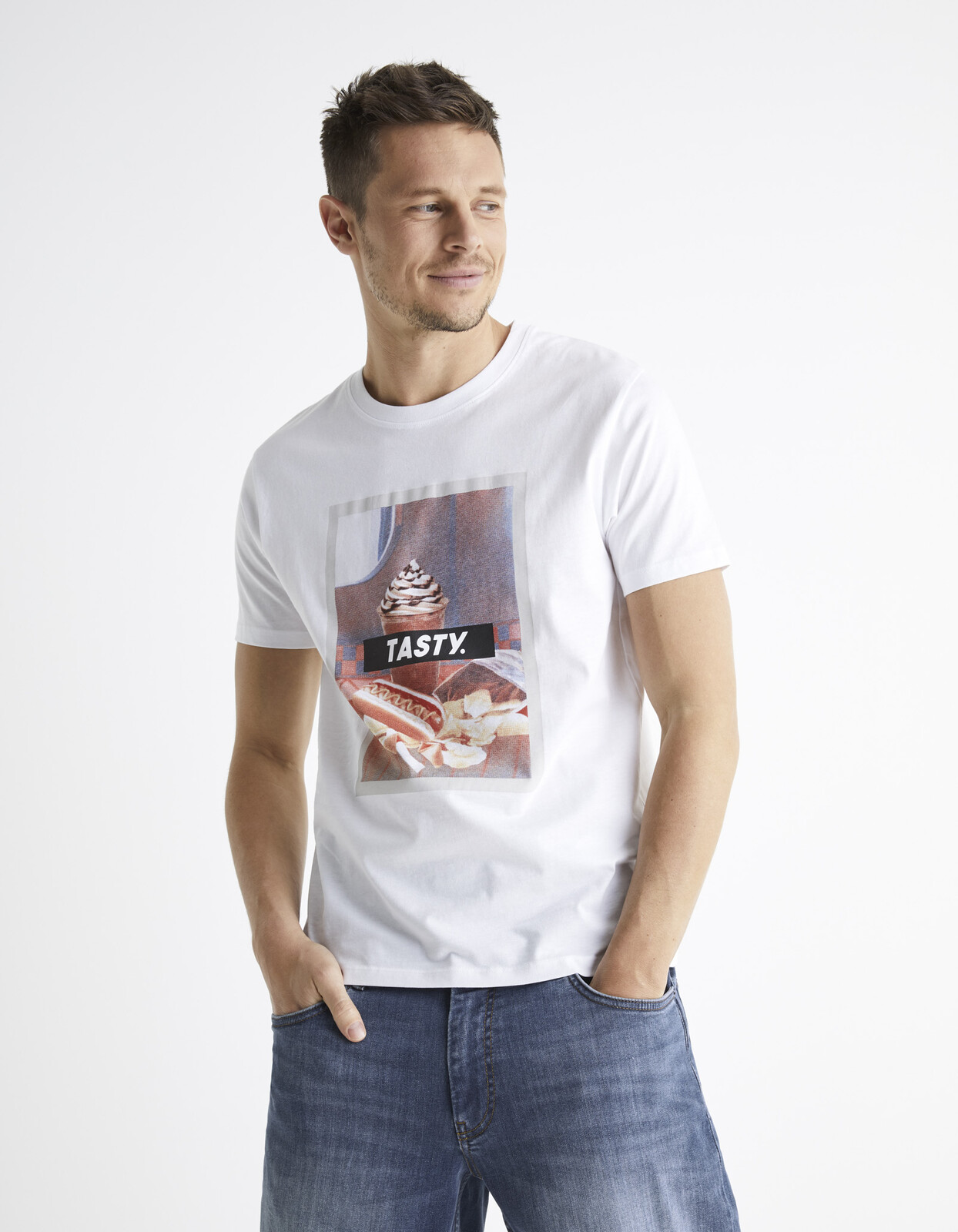 Celio Tričko Berelax s potiskem TASTY. - Pánské