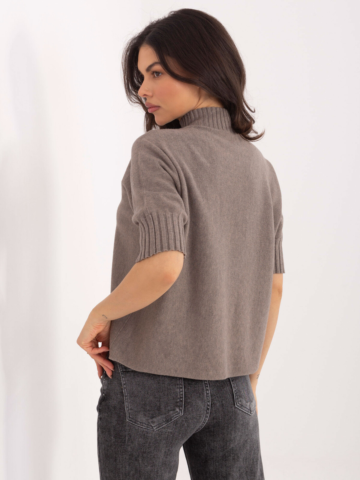 Dámský svetrový top s krátkým rukávem